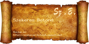 Szekeres Botond névjegykártya